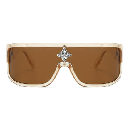 VP1028 - OVERSIZE SQUARE FLAT TOP FASHION SUNGLASSES