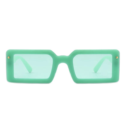 VR1058 - CLASSIC RECTANGLE RETRO FLAT LENS VINTAGE FASHION SUNGLASSES